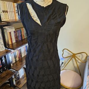 Sage + Fig Textured Black Dress
